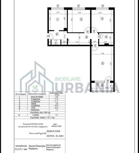 Apartament cu 3 camere, decomandat, situat pe Bulevardul Alexandru cel Bun, Iași - Poză 7