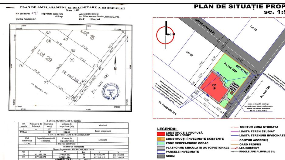Teren intravilan, fundatie proiect casa, gard si utilitati-Zona Cheriu - Poză 10