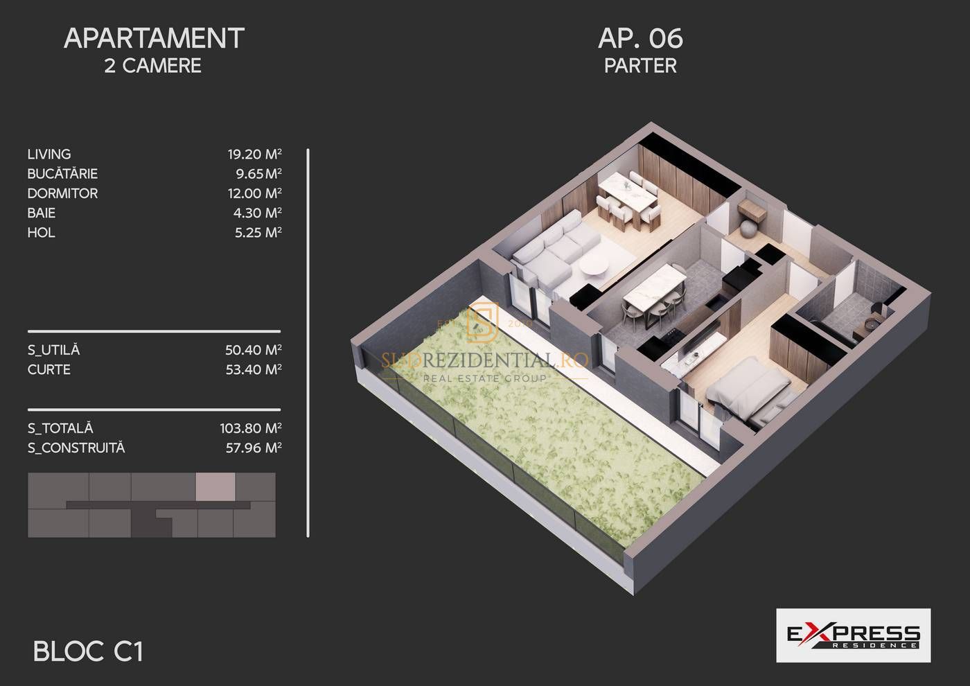 Apartament 2 camere cu curte — Express Residence, Bd Metalurgiei - Poză 4