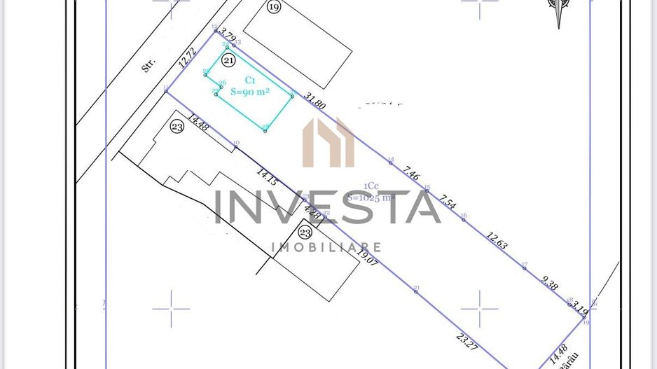 Teren 1025 mp cu casa demolabila zona strazii Gheorghe Doja! - Poză 1