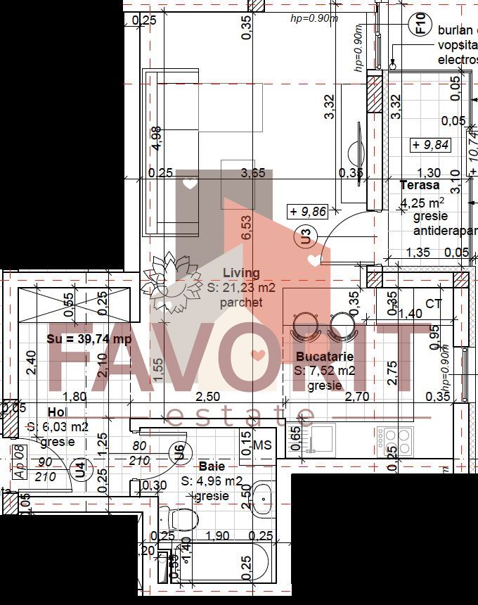 Bloc NOU. Disponibil imediat. Strada asfaltata - Schiță 7