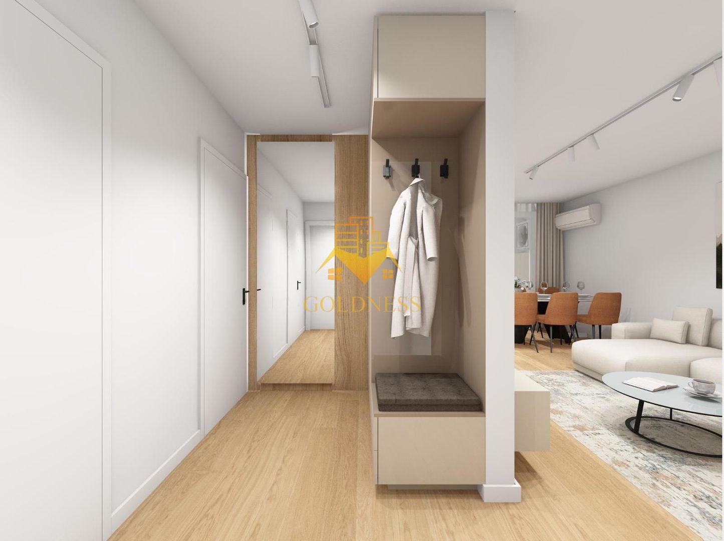 2 camere, LUX, AC, parcare, bloc nou, Plopilor Zona Parcul Rozelor - Poză 7
