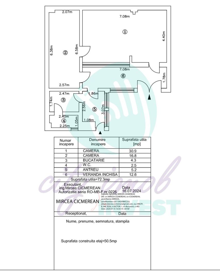 Casa formata din 2 corpuri cu TEREN 433 MP - Poză 17