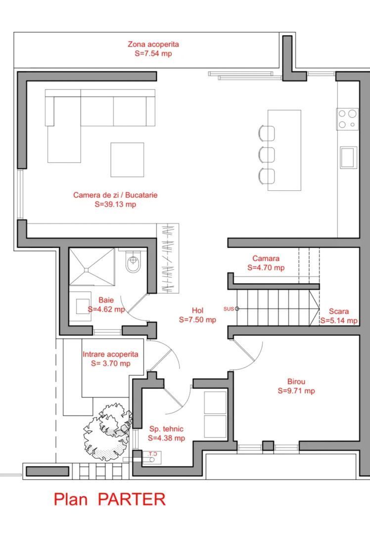 Duplex cu 5 camere si teren de 372mp - Poză 3