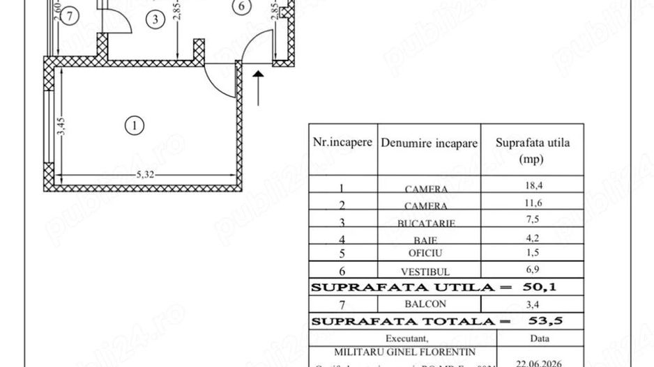 Apartament 2 camere. Decomandat. Mall Grand Arena, metrou Aparatorii Patriei. - Poză 5