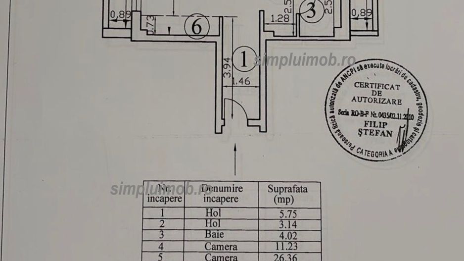 2 camere 64 mp decomandat centrala proprie an 2017 - Poză 6