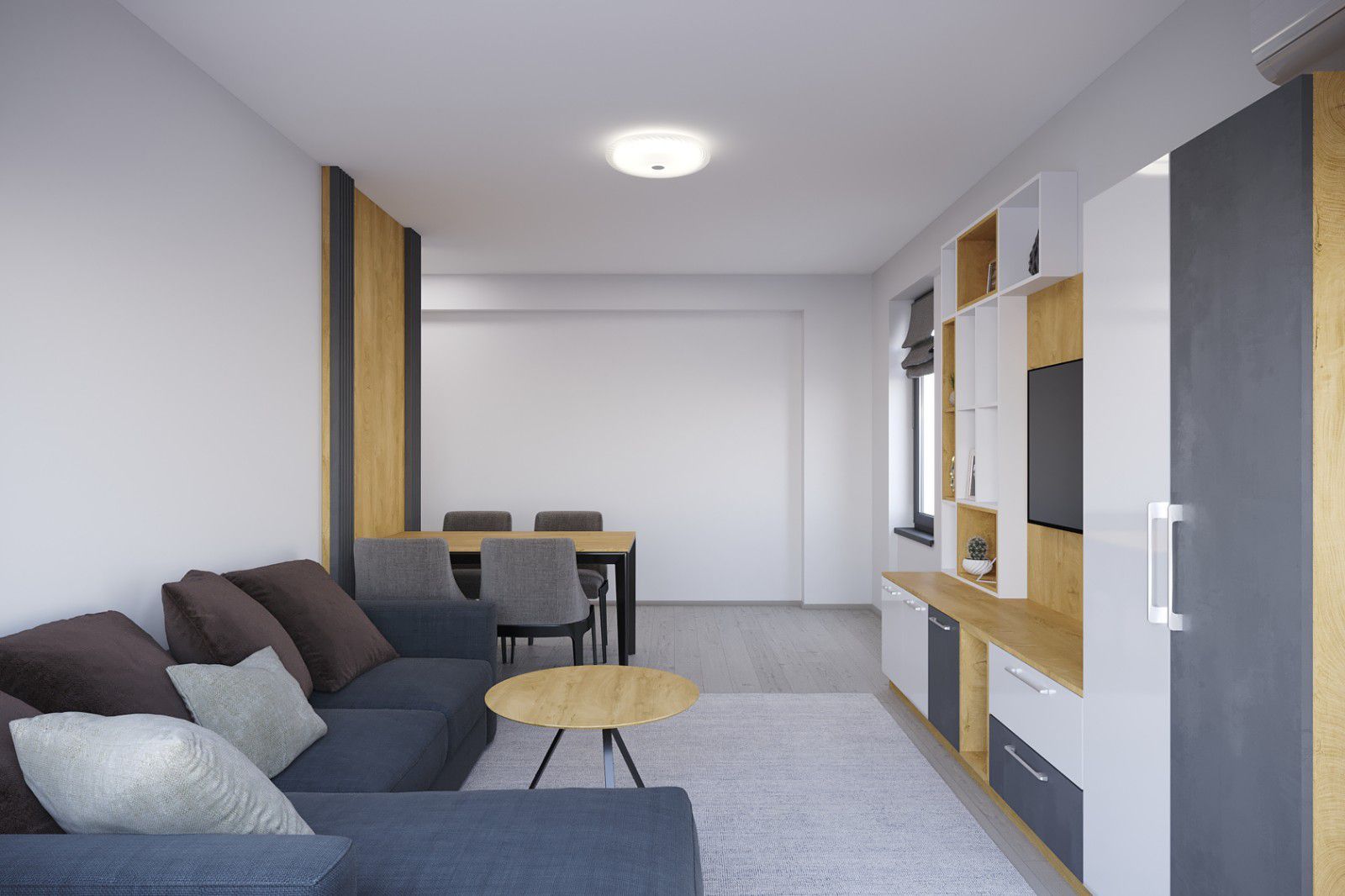 Apartament 3 camere de inchirat Rond OMV Pipera Curte proprie 45M - Poză 6