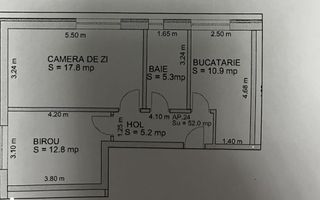 Apartament 2 camere 52 mp utili etaj 3 in zona Doamna Stanca - Poză 12