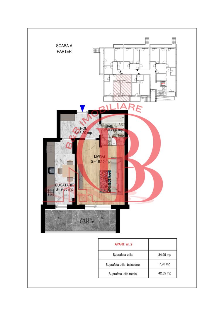 Garsoniera ideala pt  investitie  Pallady Metrou Nicolae Teclu - Schiță 5