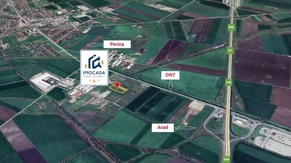 Pecica Jud. Arad Teren Extravilan zona in dezvoltare Vecinatate A1 - Poză 2