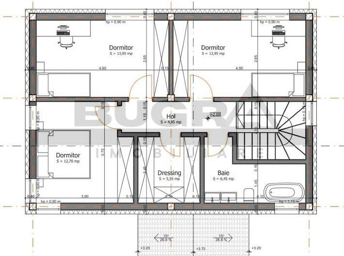 Casa individuala | 119 mp utili | 438 mp teren | Dezmir - Schiță 7