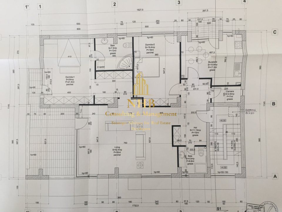 Penthouse 3 camere imens cu terasa generoasa in vila  Baneasa - Poză 15