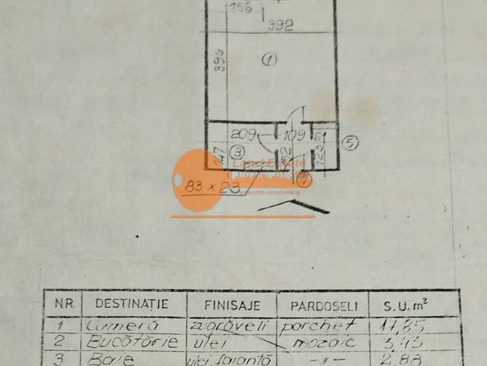 Garsonieră renovată – Titan / 800 m de metrou - Schiță 1