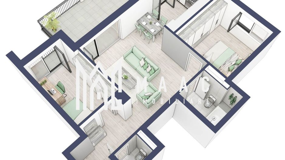 Apartament 3 camere | Balcoane 27.4 mp | Etaj 3 | Turnisor - Poză 4