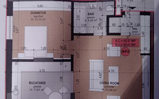 Apartament nou 55 mp utili in Baile Felix Bihor - Schiță 10