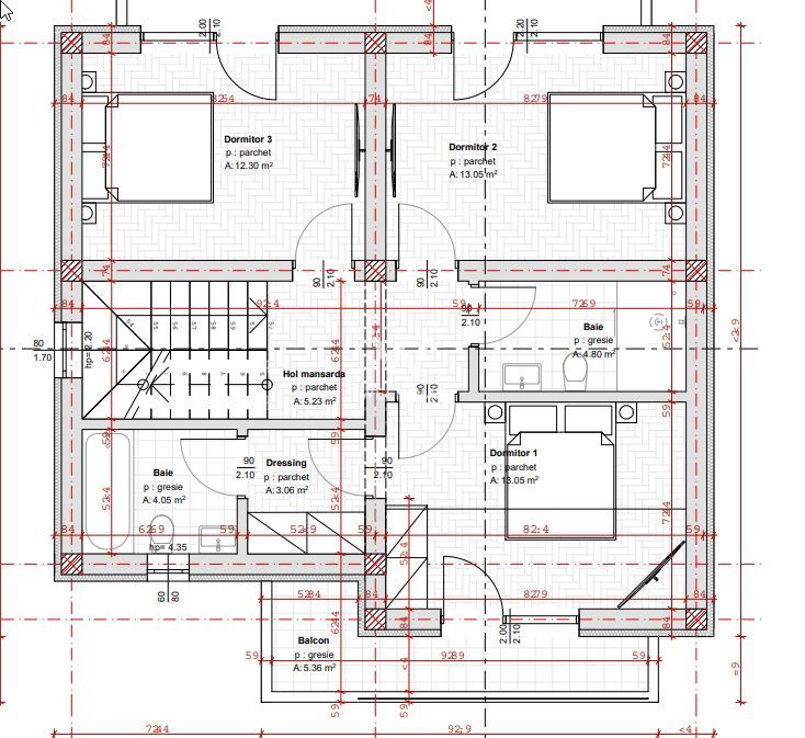 Casa Individuala cu CARPORT si teren 500 mp Selimbar-Sibiu - Schiță 9