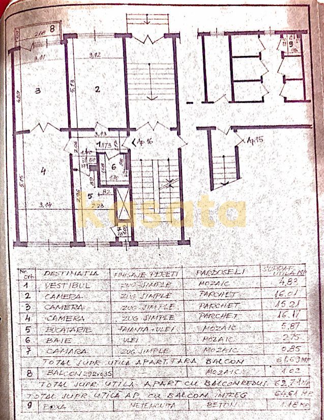 3 Camere | Floreasca | Nemobiliat | A.C. - Schiță 19