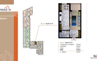 🏡 Studio modern | 43 mp utili | Ansamblu nou | Gheorgheni – Soporului - Poză 2