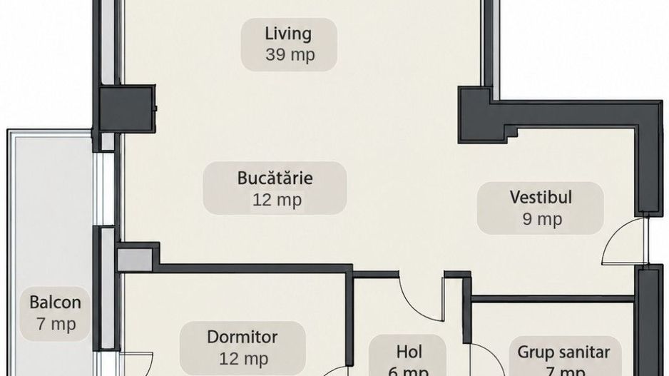 APARTAMENT 3 CAMERE | METROU PIPERA | - Schiță 9