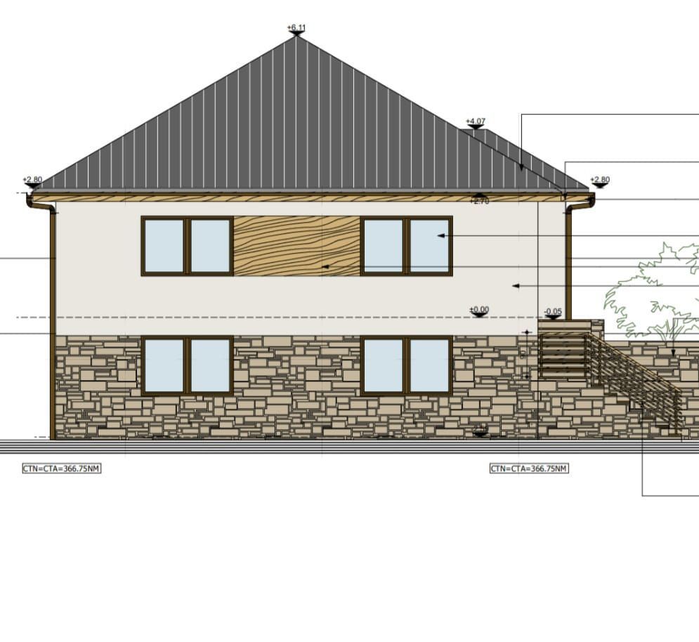 Casă Corunca -240 mp, demisol -garaj,cramă-teren 1100 mp - Poză 2