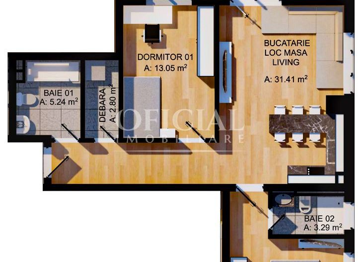 Dezvoltator | Apartament 3 Camere | 68 mp | 2 Bai | Zona Eroilor - Poză 7