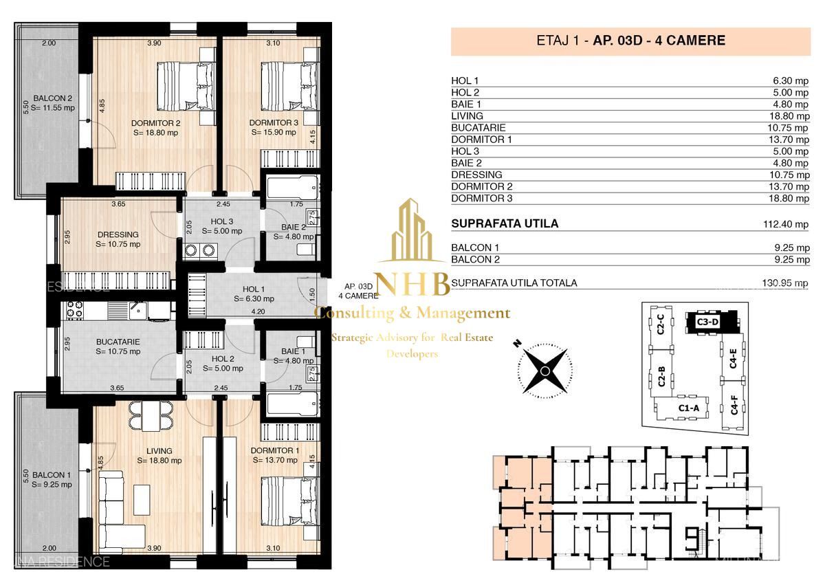 COMISON 0 -Apartament de vanzare -4 CAMERE -OMV PIPERA - Poză 3