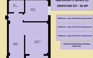 Apartament 2 camere nou de vanzare in Iasi Valea Lupului, decomandat - Poză 2