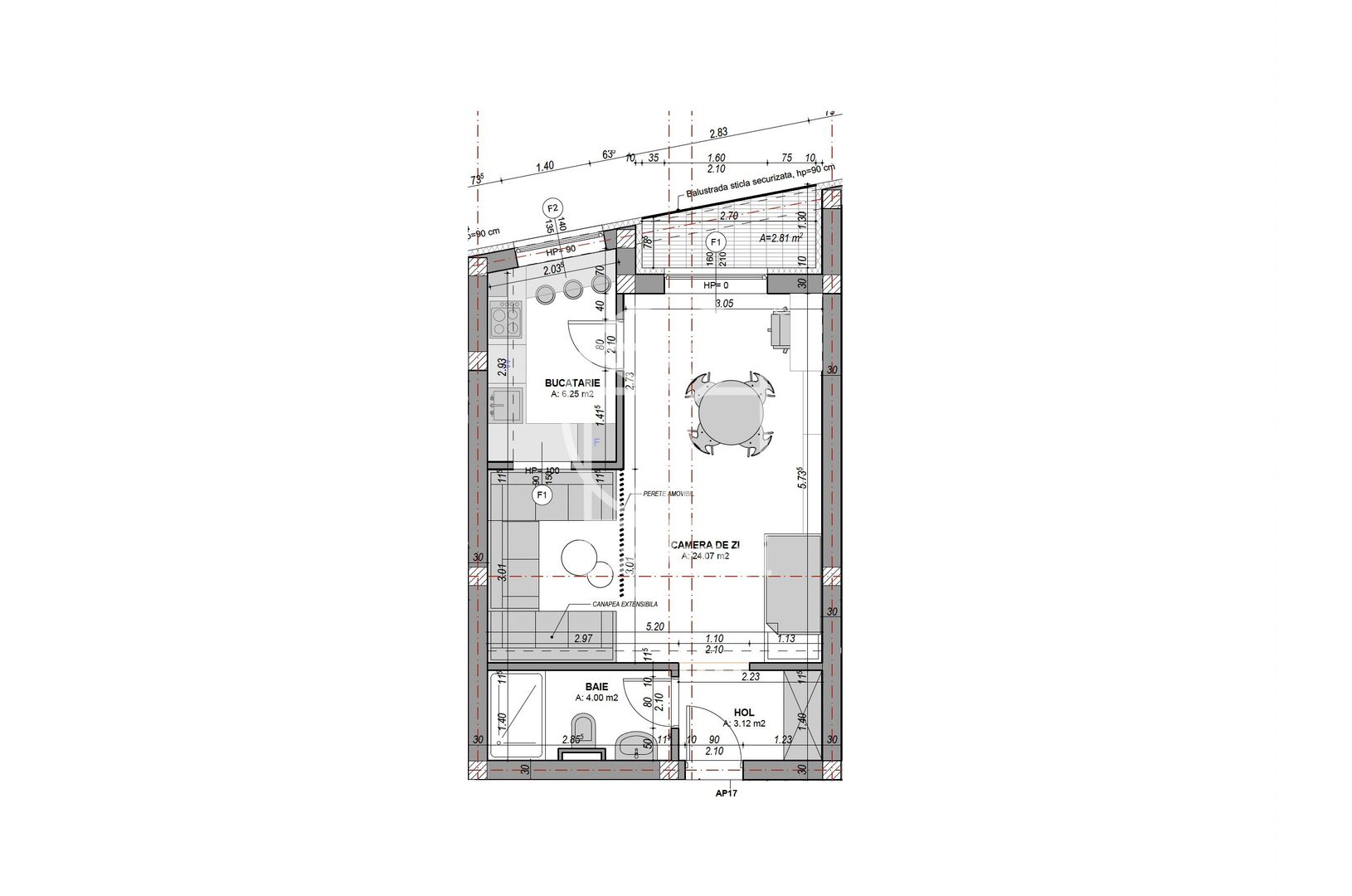 Garsoniera decomandata - aer conditionat, balcon  (NCL-COL-ap.17) - Poză 5