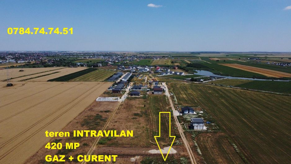 Teren INTRAVILAN cu gaz si curent - com Berceni - Poză 1