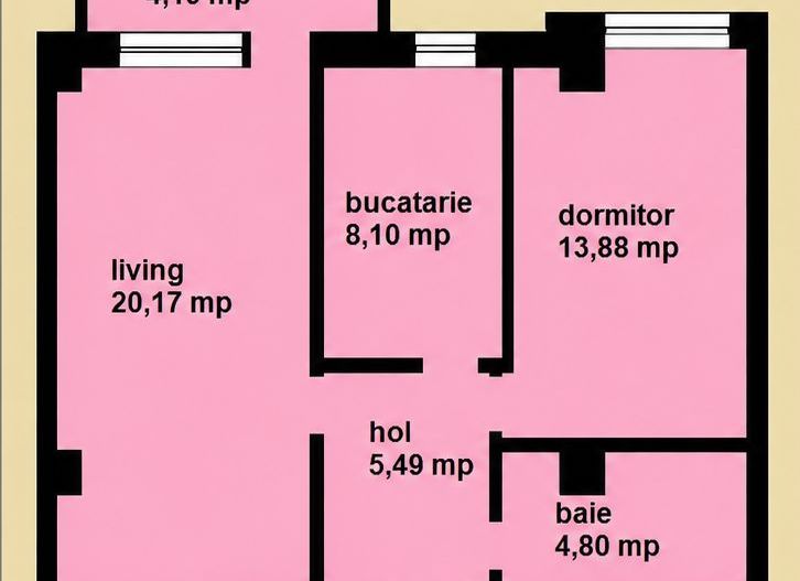 Apartament 2 camere dec.–56,62 mp-97.000euro–Galata / Șos. Voinești - Poză 12