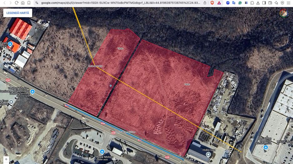 Teren intravilan 50.000 mp Pitesti lângă Carrefour și acces Autostrada A1 - Poză 1