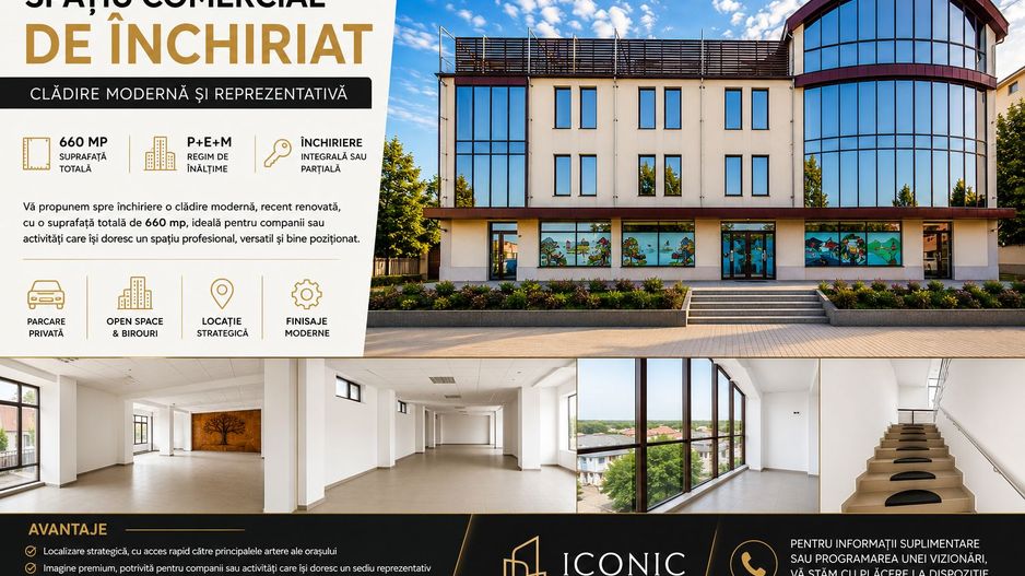 Clădire de birouri premium de închiriat | 660 mp | P+2+M | Comision 0% - Poză 2