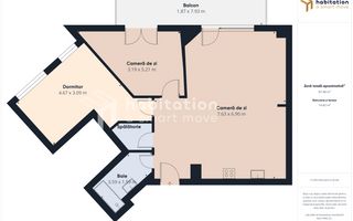 Tur virtual - 3 camere, premium, priveliște panoramica, zona Centrala - Poză 23