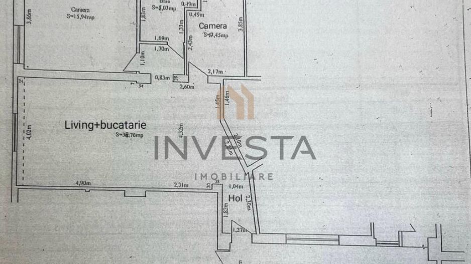 Apartament cu 3 camere in Gheorgheni ! - Schiță 12