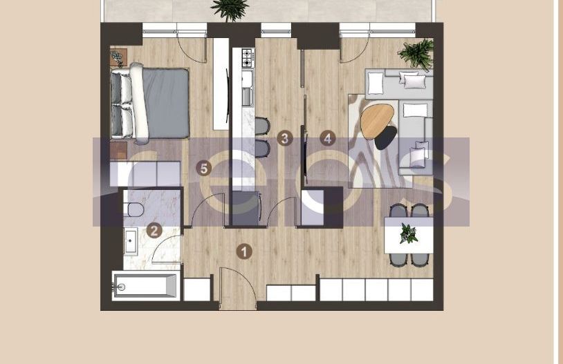 OCAZIE| APARTAMENT 2CAMERE| PIPERA | PARCARE KLAUS INCLUSA - Schiță 15
