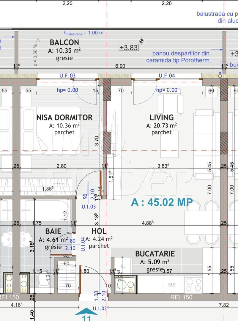 Vanzare 2 camere Floresti, etaj intermediar zona Eroilor - Poză 2