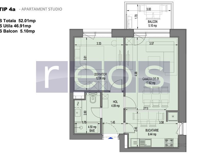VANZARE 2 CAMERE | NUSCO FAZA 2 | 47MP | TERASA | NEMOBILAT | NOU - Schiță 17