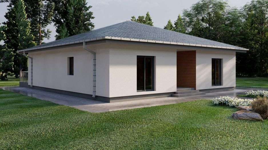Casă nouă NZEB în Arad – Poltura | 150 mp construiți | Teren 539 mp | Proiect Ak - Poză 3
