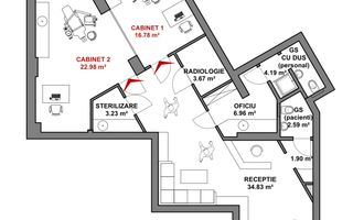 Spatiu comercial *105mp* / cabinet stomatologic / Sos. Nordului Herastrau - Schiță 46