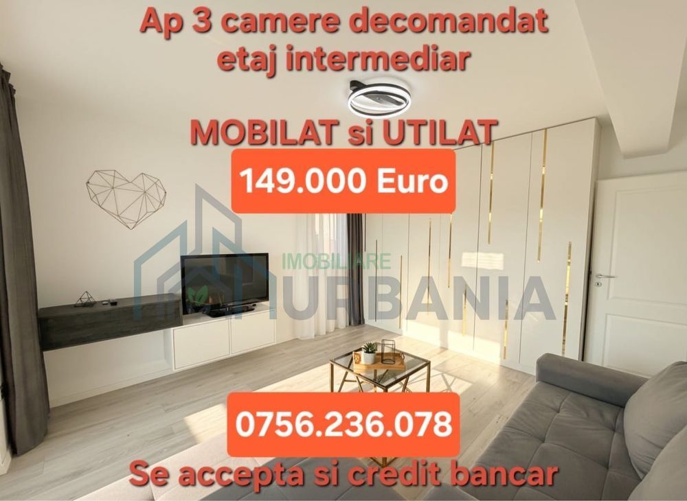 Apartament 3 camere, mobilat si utilat, cu parcare si boxa intabulate – Soseaua Voinești, Iași - Poză 6