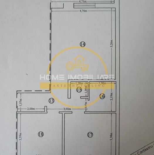 Apartament 3 cam, 60MP, Et.1/3, DC // Rediu [2 min de rond Pacurari] - Poză 15