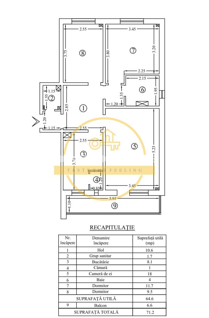 Apartament 3 camere/ decomandat/ 72mp/ Dacia - Poză 11