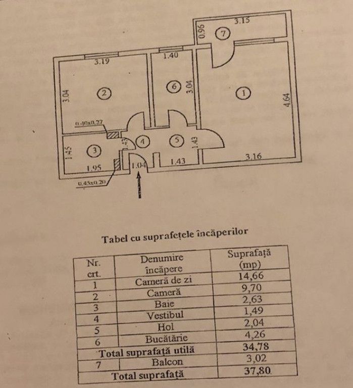 Apartament 2 camere zona Brancoveanu - Huedin. - Poză 9
