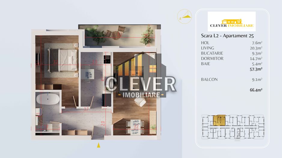 Apartament 2 Camere_Decomandate_Th. Pallady_Metrou N. Teclu - Poză 2