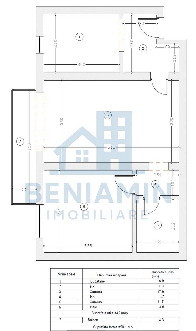 2 camere - 50.1mp - acoperis cu tabla - Brazda - Scoala 23 - Poză 8