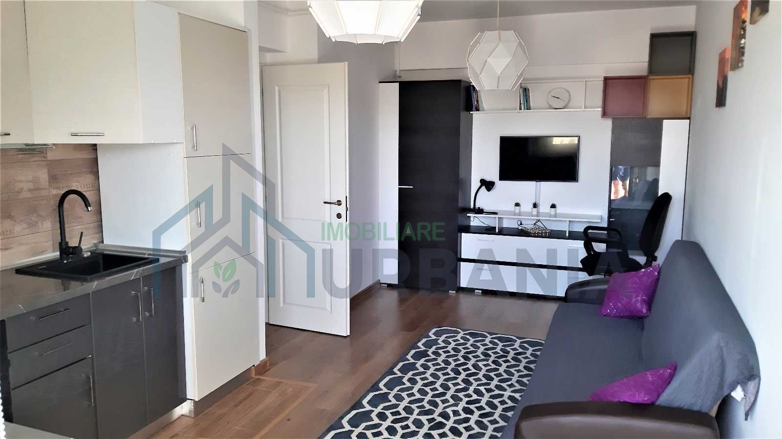 Apartament 2 camere open space, utilat și mobilat modern, ansamblu rezidențial, Iași - Poză 1