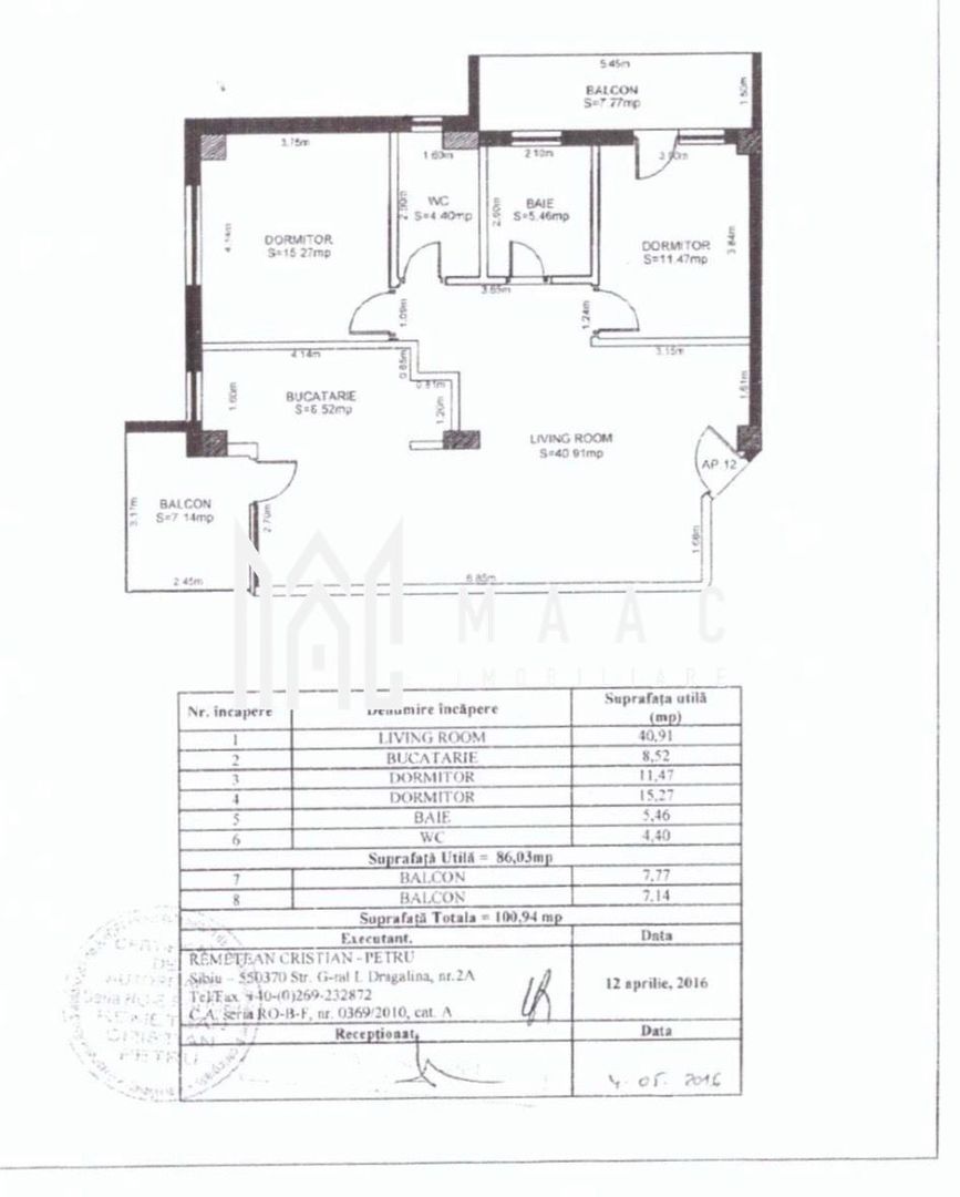 Apartament 3 camere de vânzare | Sibiu, Calea Dumbrăvii - Poză 14