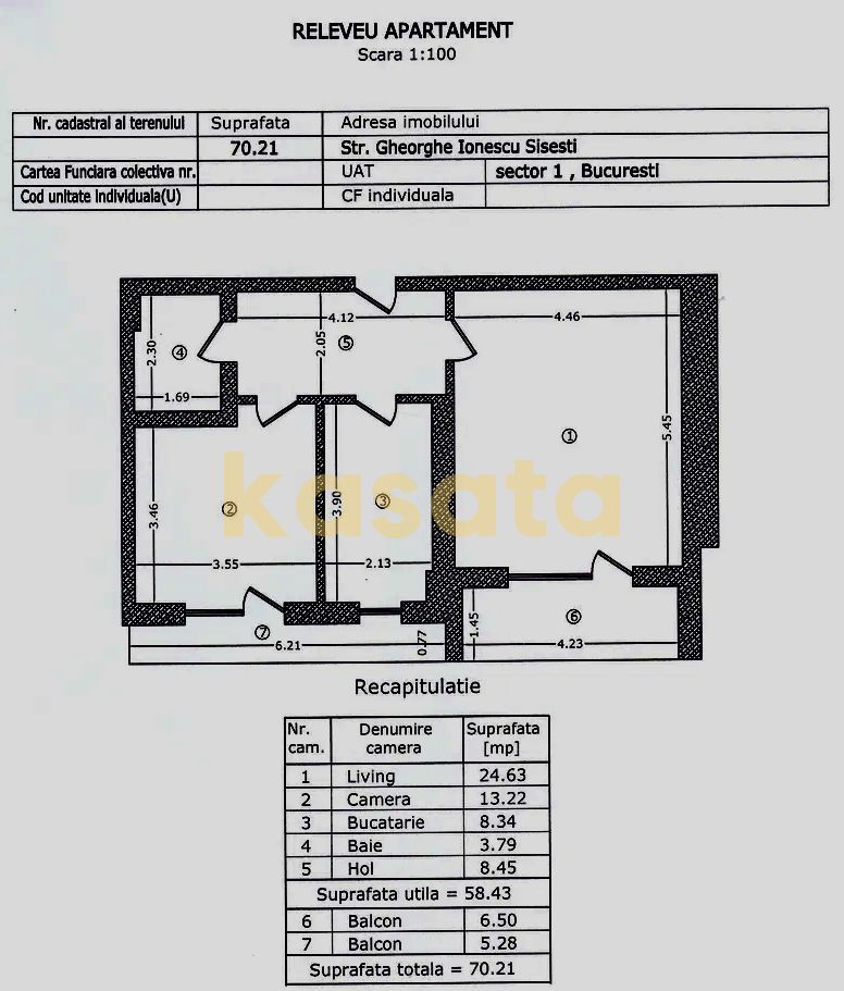 Apartament 2 Camere Sisești | Încalzire pardoseală | Parcare - Schiță 16