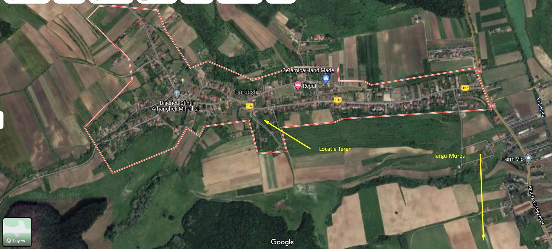 Bardesti - Teren intravilan 1247 mp, toate utilitatile, - Poză 7