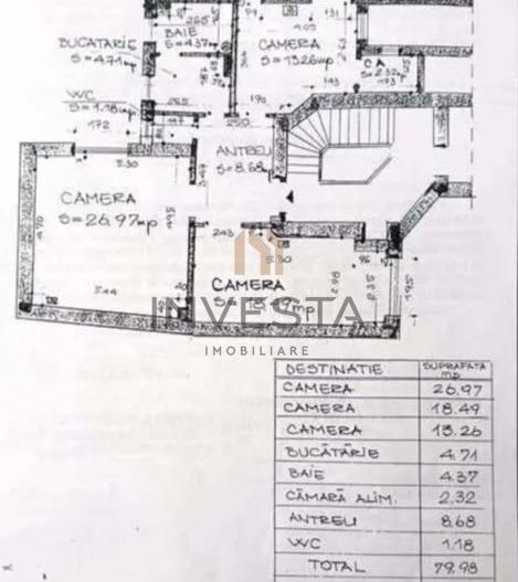 Investitie sigura si locatie premium–apartament 3camere ultracentral - Schiță 6